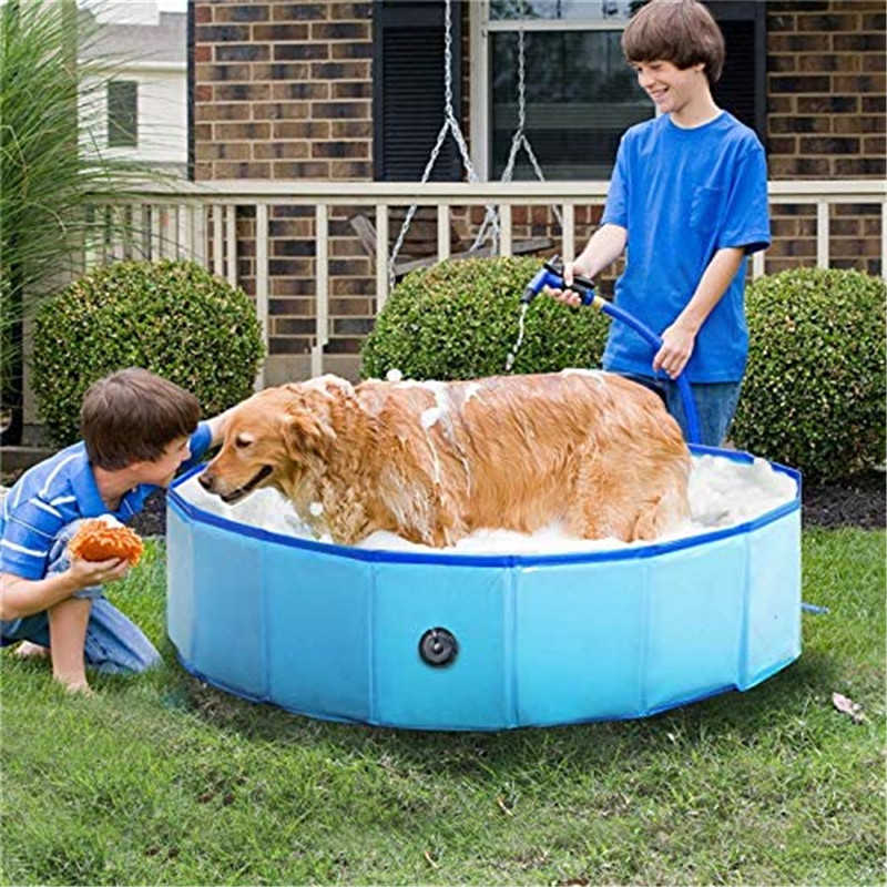 내구성있는 휴대용 애완 동물 욕조, 접이식 접을 수있는 개 목욕 수영장